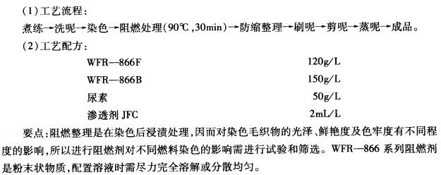 毛織物的阻燃整理