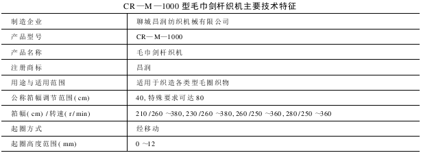 CR—M—型毛巾劍桿織機(jī)