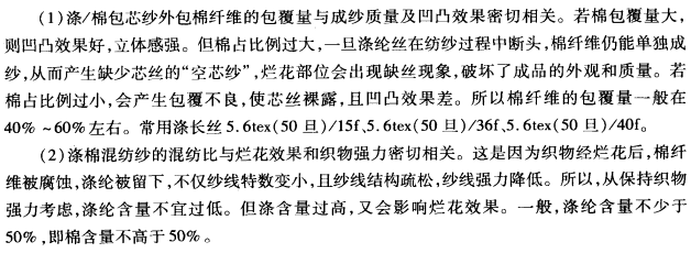 滌棉爛花織物設(shè)計(jì)與生產(chǎn)要點(diǎn)